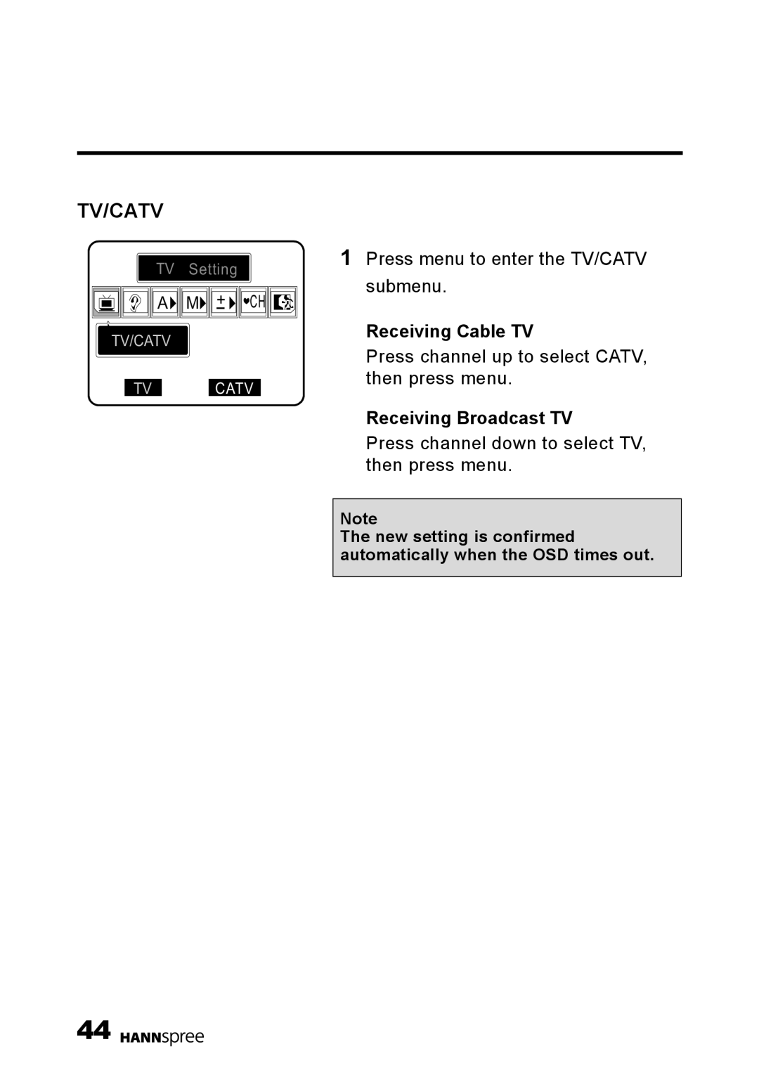 HANNspree DT01-12U1-000 user manual Receiving Cable TV, Receiving Broadcast TV 