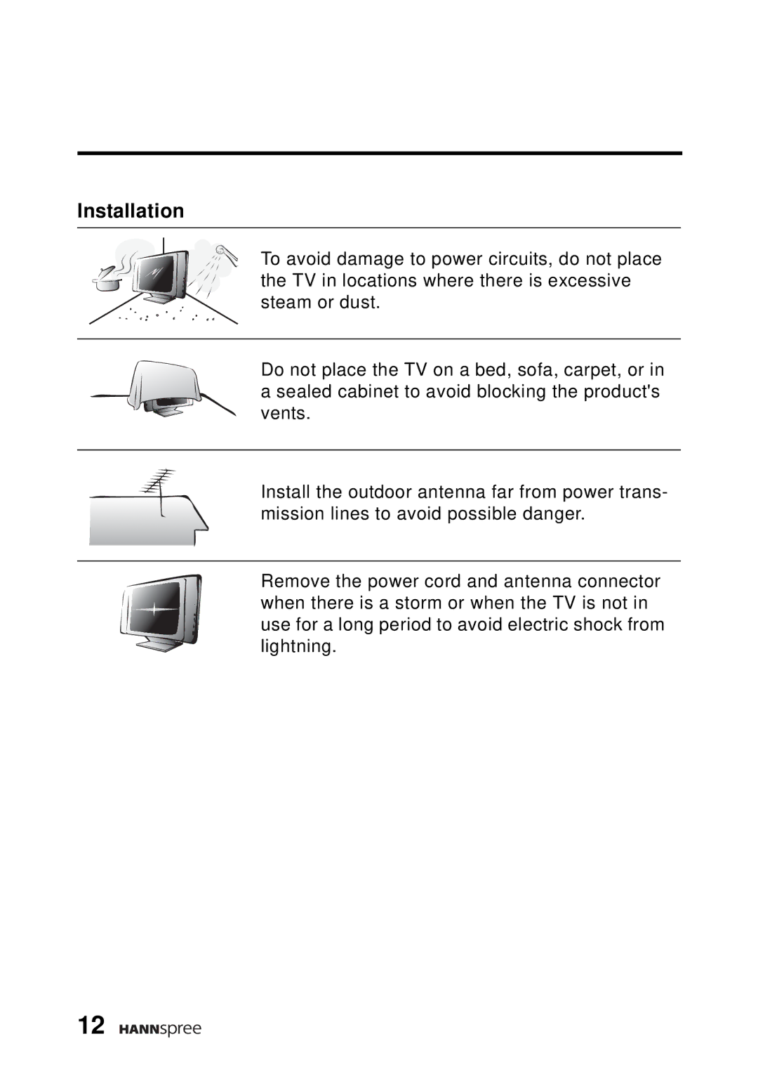 HANNspree DT04-12A1 manual Installation 