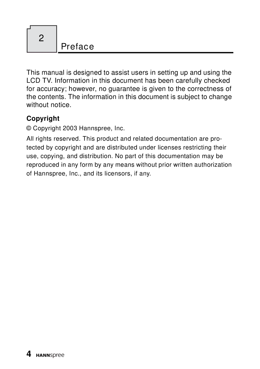 HANNspree DT04-12A1 manual Preface, Copyright 