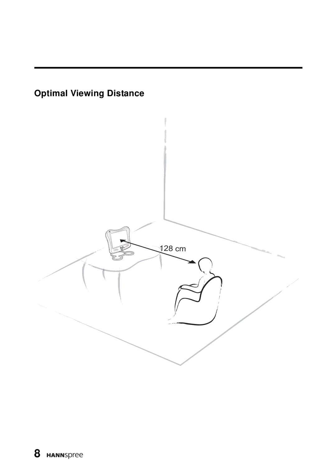 HANNspree DT04-12A1 manual Optimal Viewing Distance 