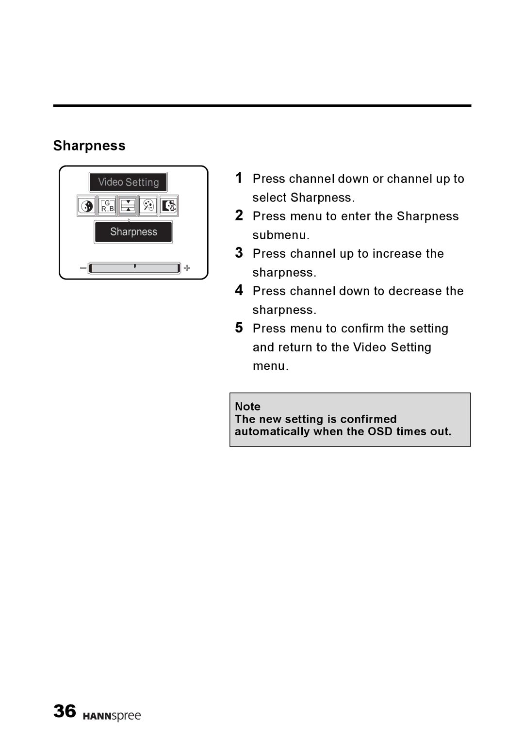 HANNspree DT04-12U1-000 user manual Sharpness 