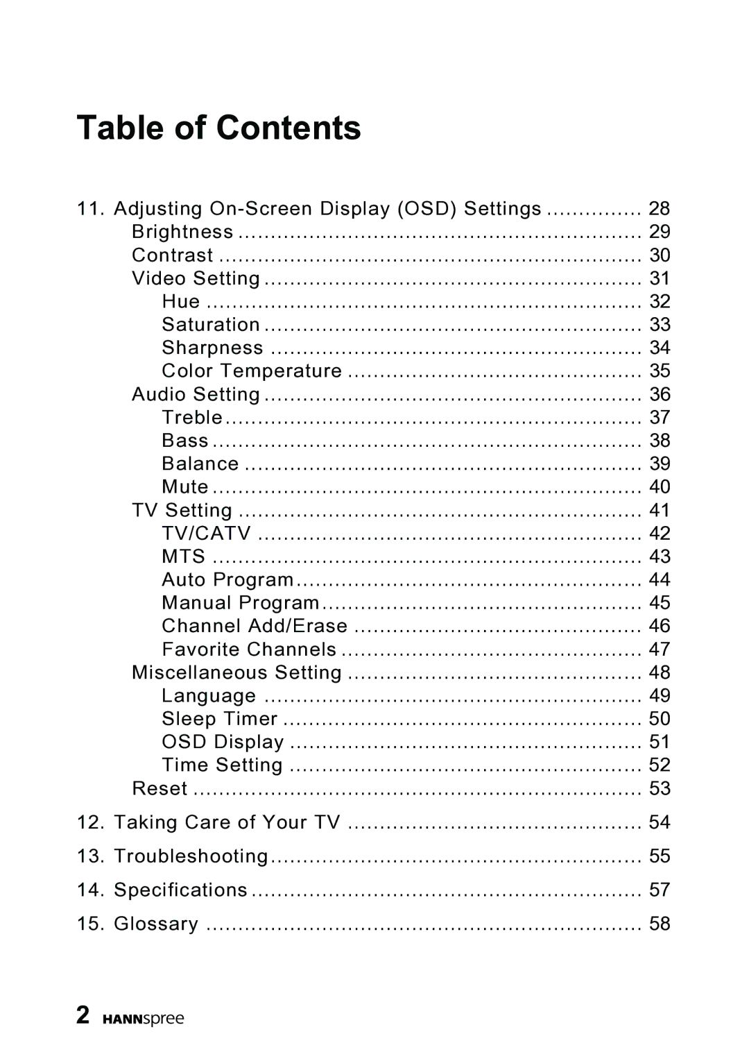 HANNspree DT06-10A1 user manual Tv/Catv Mts 