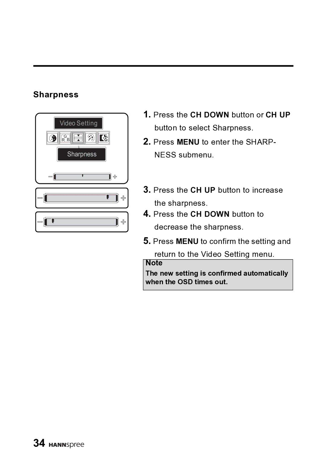 HANNspree DT06-10A1 user manual Sharpness 