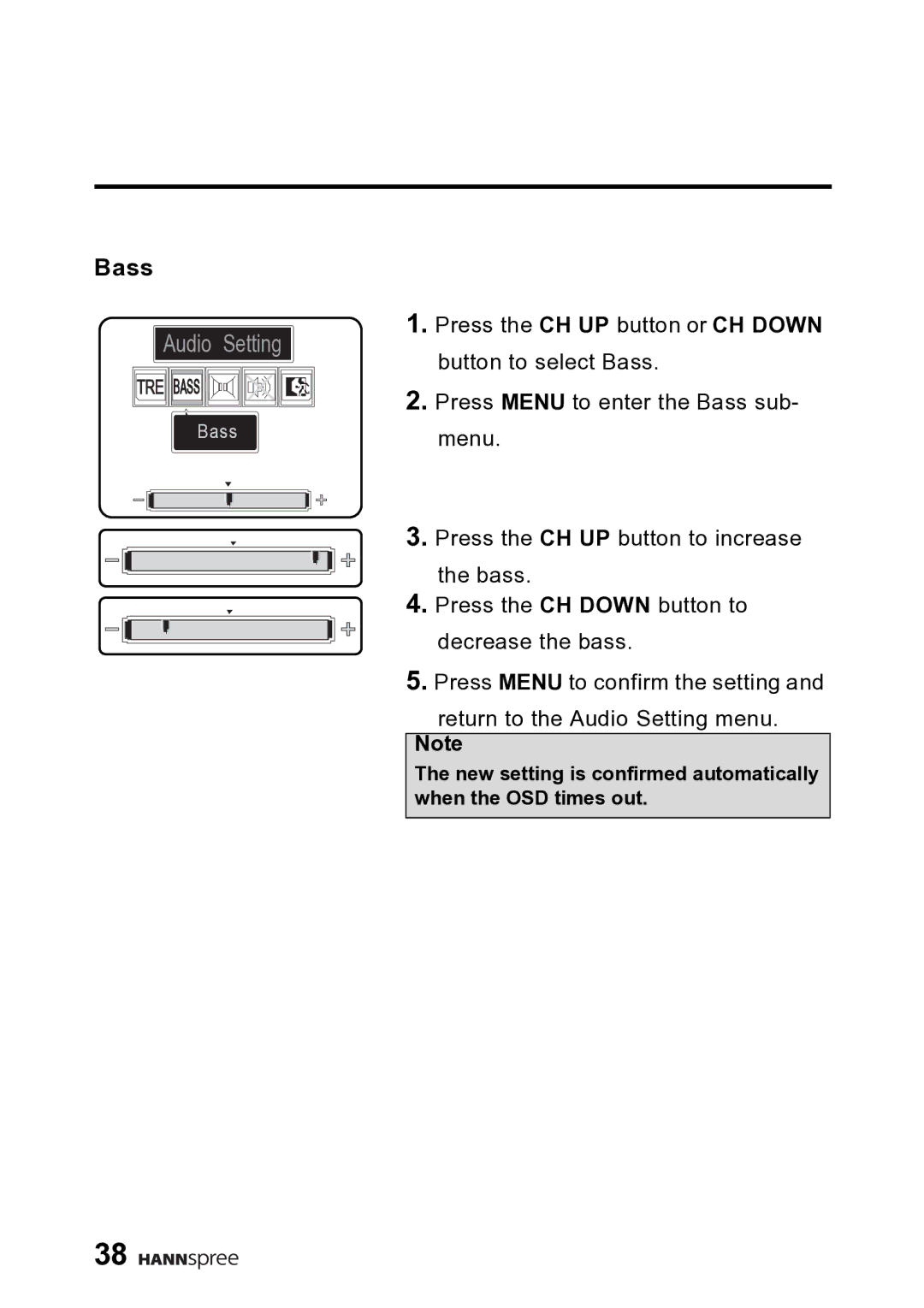 HANNspree DT06-10A1 user manual Bass 