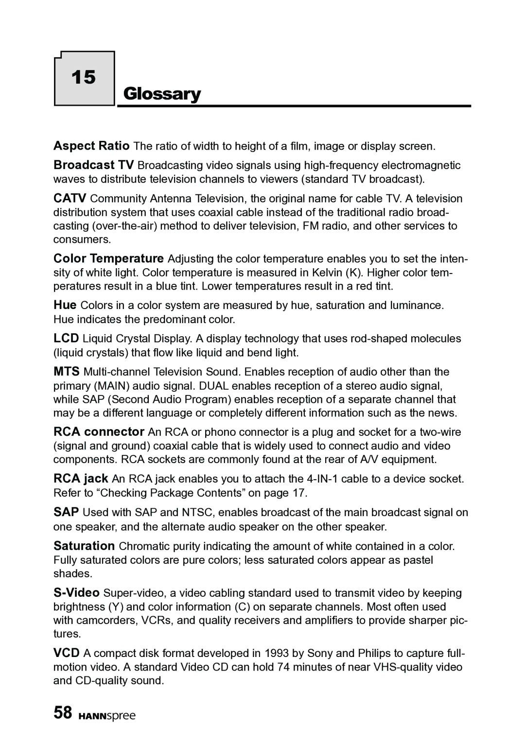 HANNspree DT06-10A1 user manual Glossary 