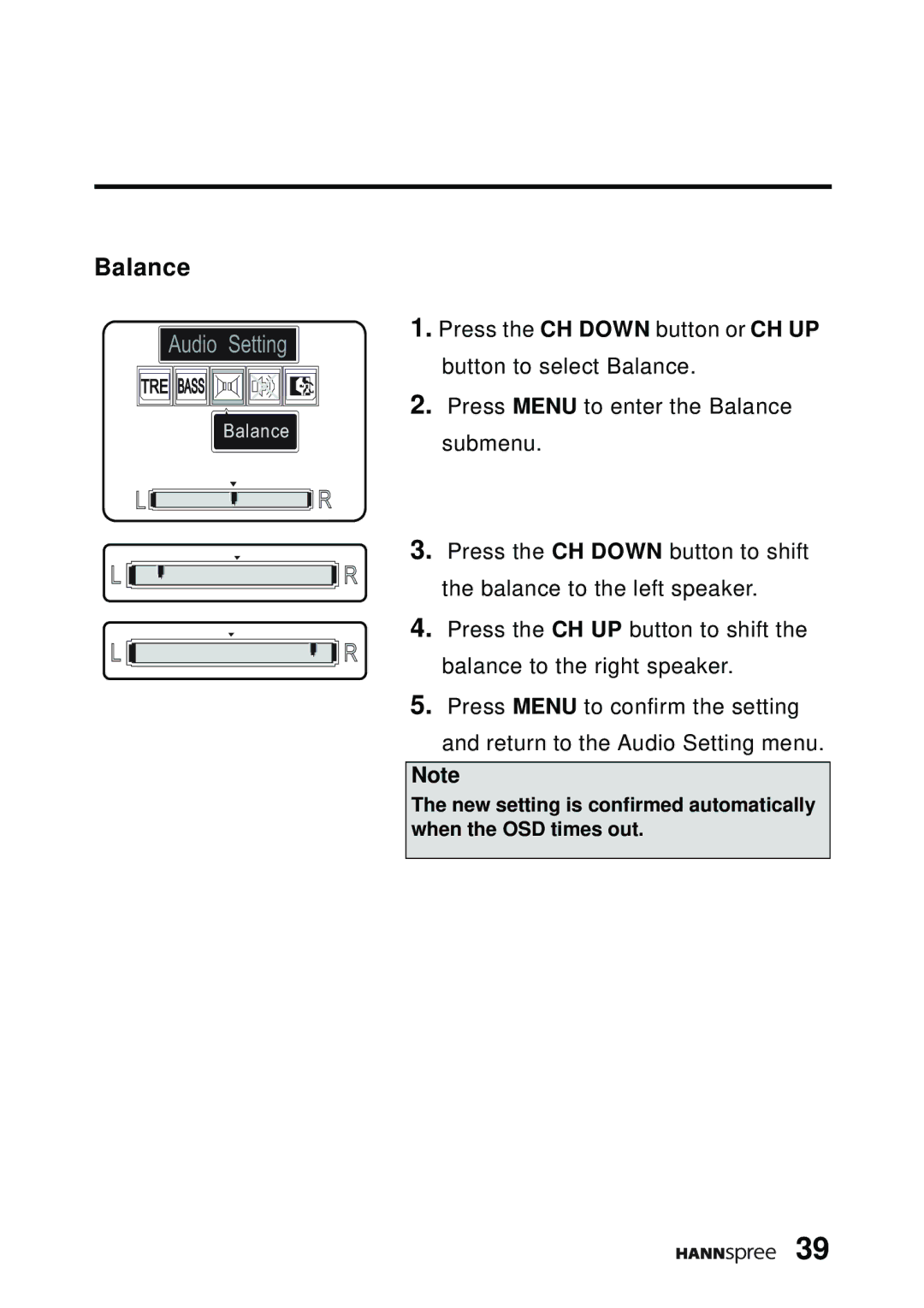 HANNspree DT07-10A1 manual Balance 