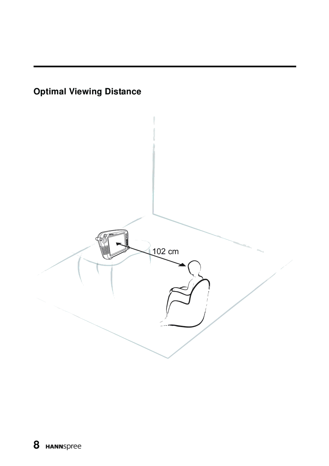 HANNspree DT07-10A1 manual Optimal Viewing Distance 