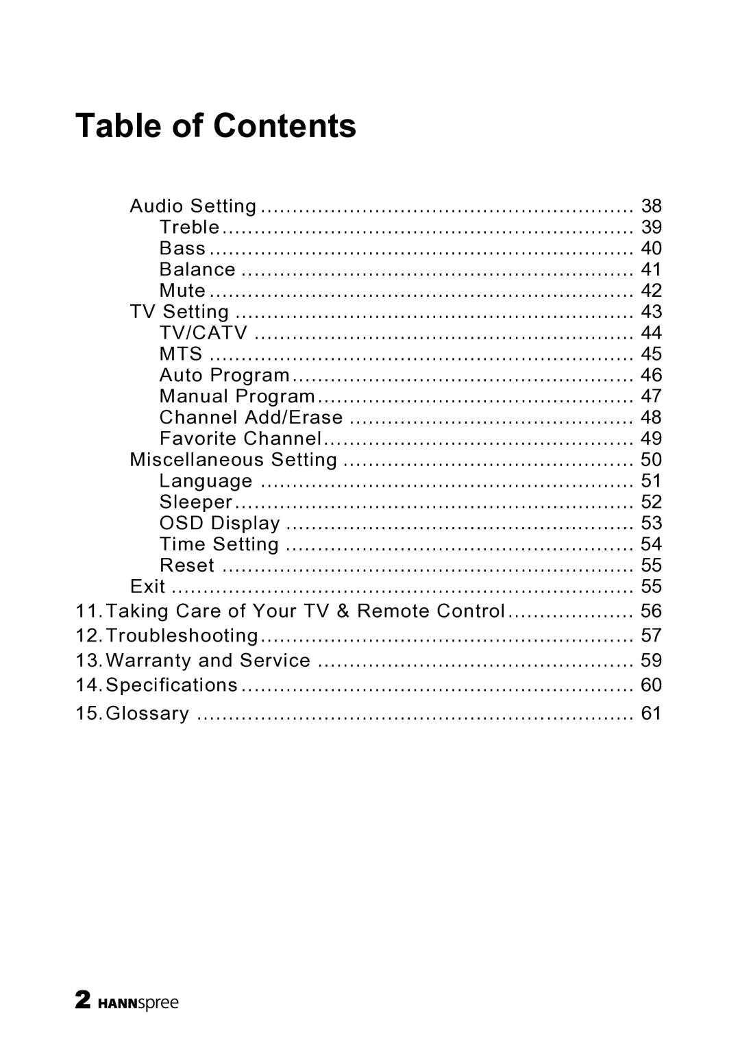 HANNspree DT07-10U1-000 user manual Tv/Catv Mts 