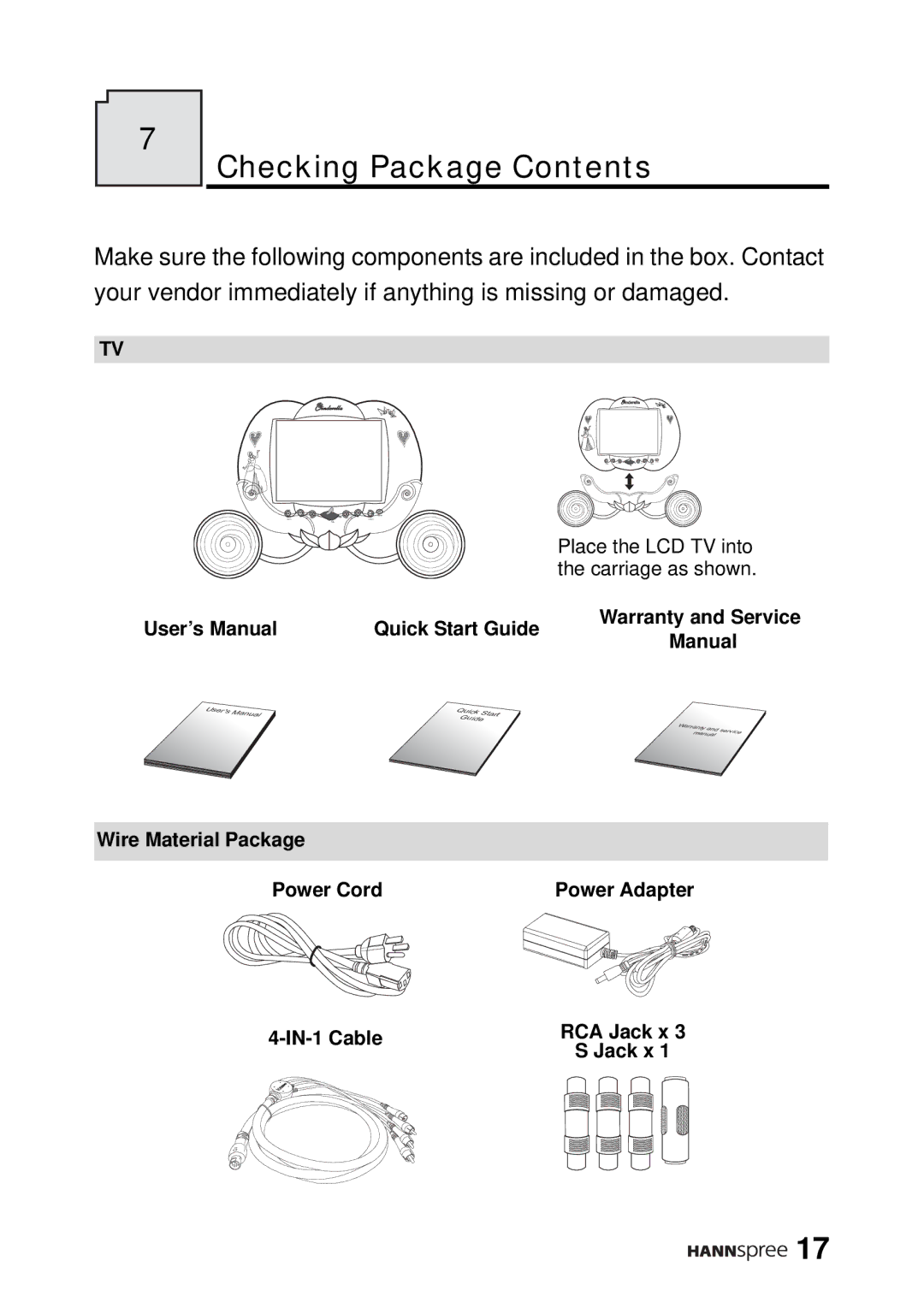 HANNspree DT12-10A1 user manual Checking Package Contents 