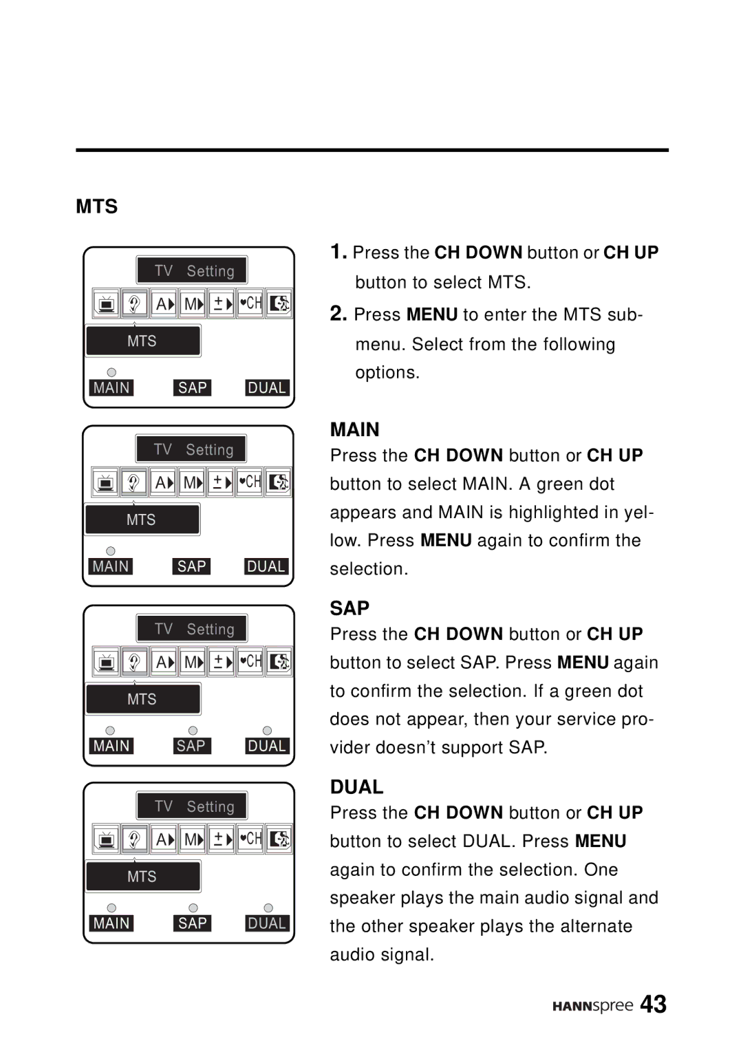 HANNspree DT12-10A1 user manual Mts 