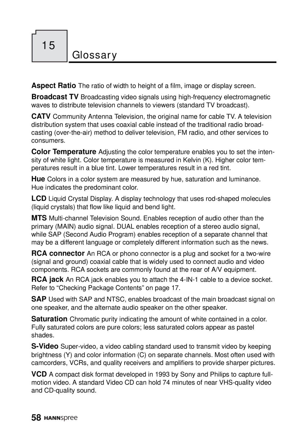 HANNspree DT12-10A1 user manual Glossary 