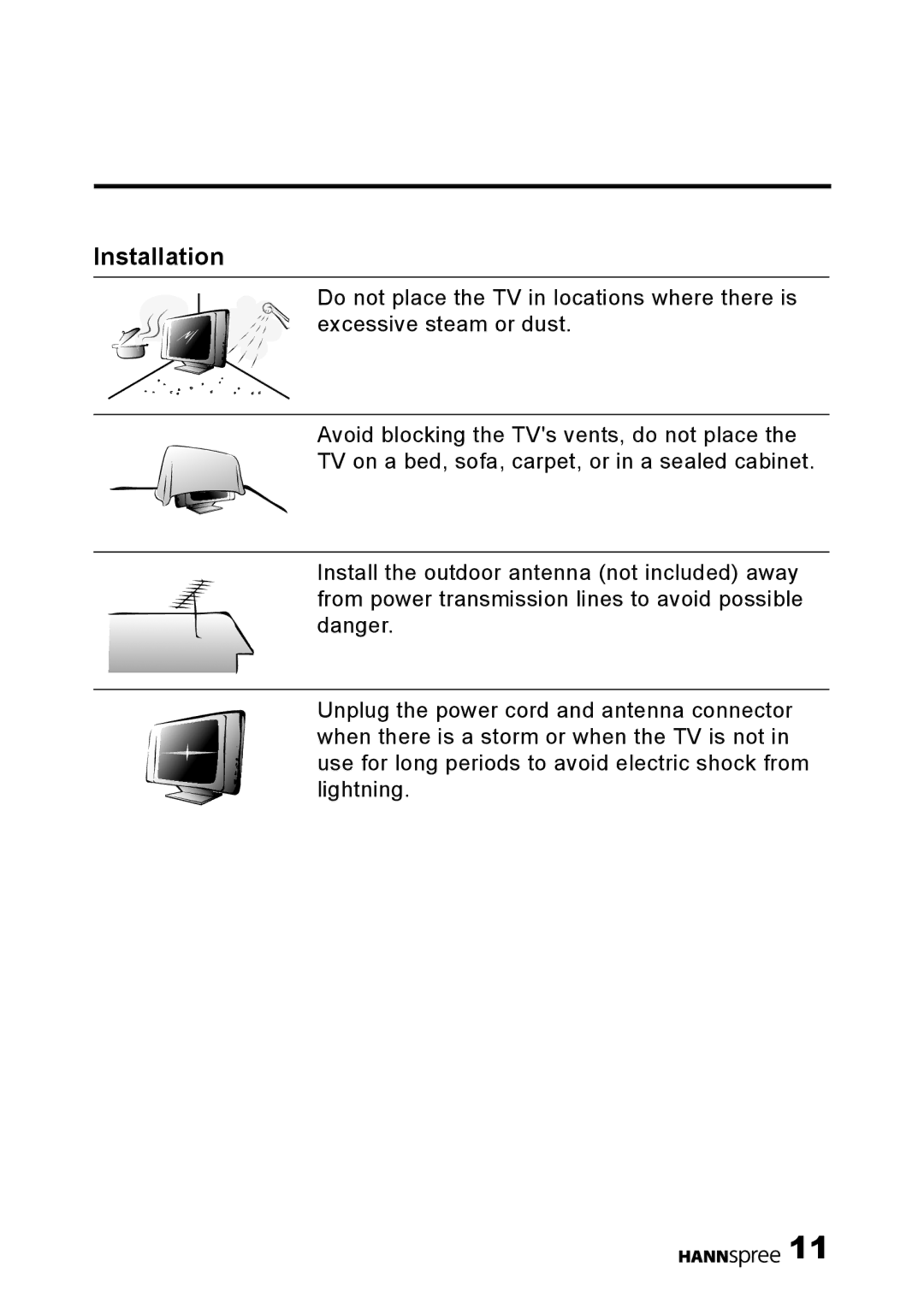 HANNspree F001-15U1-000 user manual Installation 