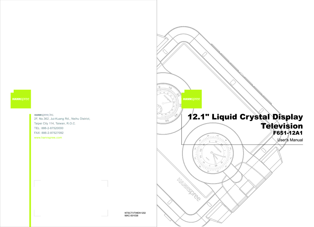 HANNspree F651-12A1 manual 