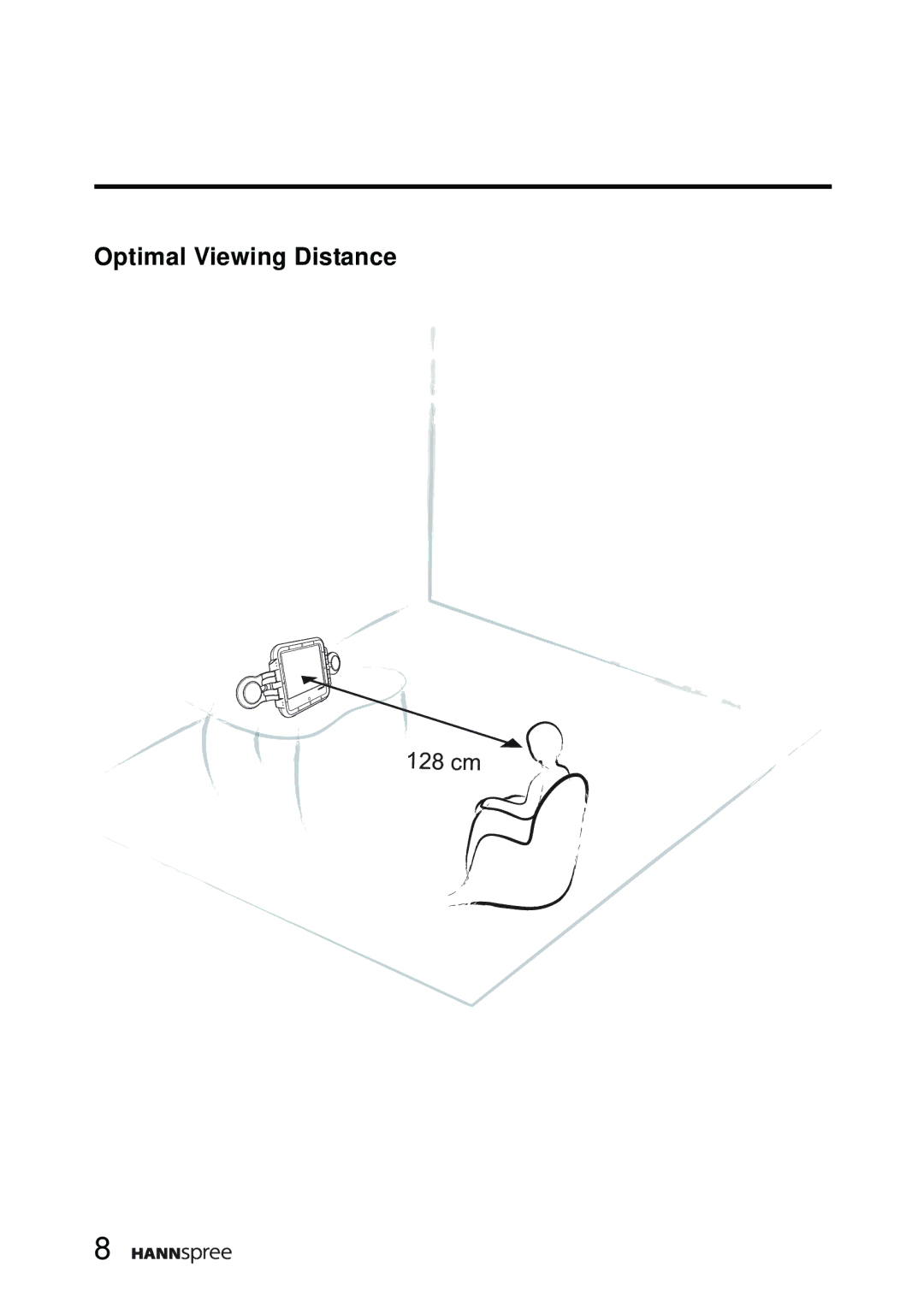 HANNspree F651-12A1 manual Optimal Viewing Distance 