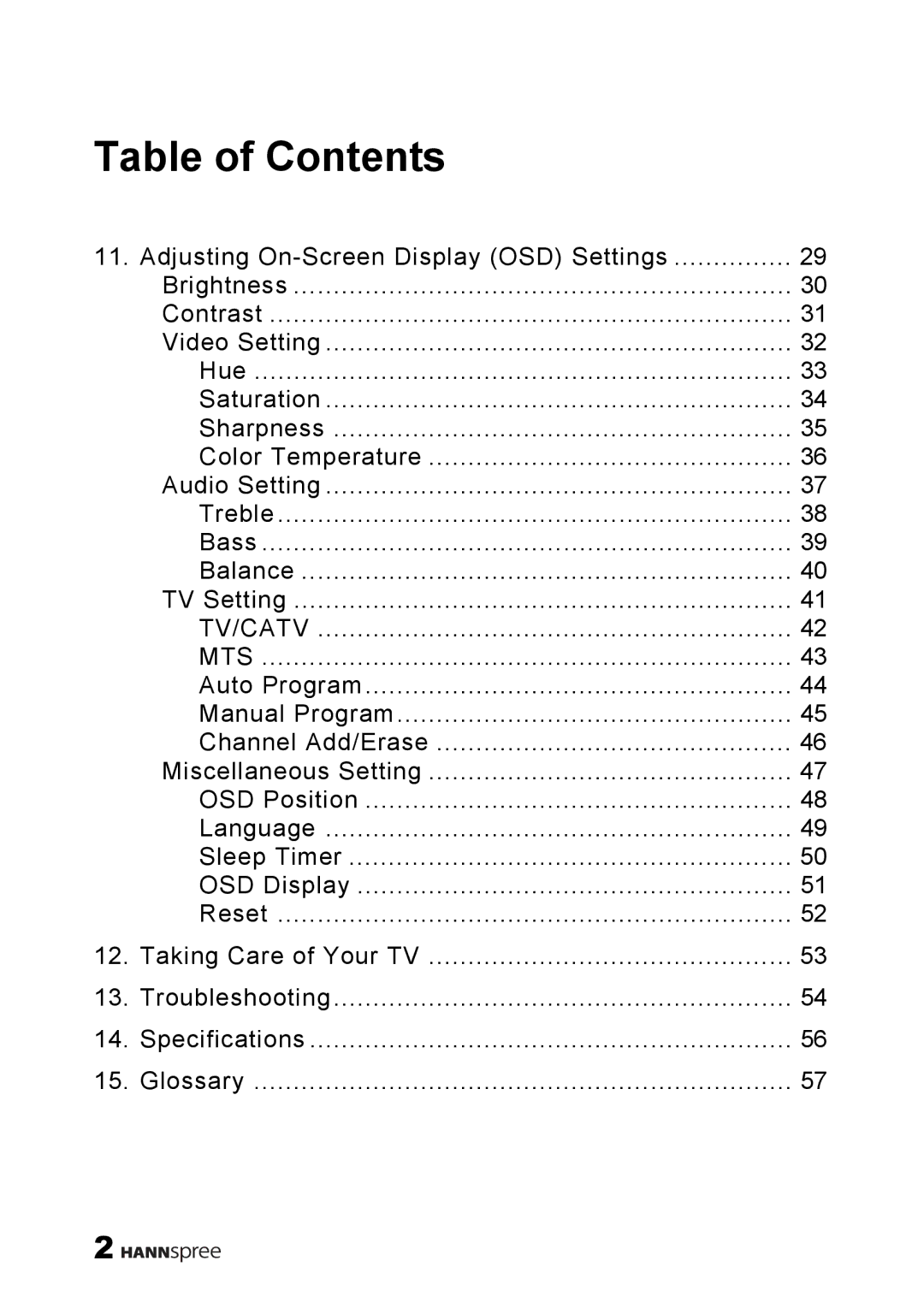 HANNspree F660-10A1 manual Tv/Catv Mts 