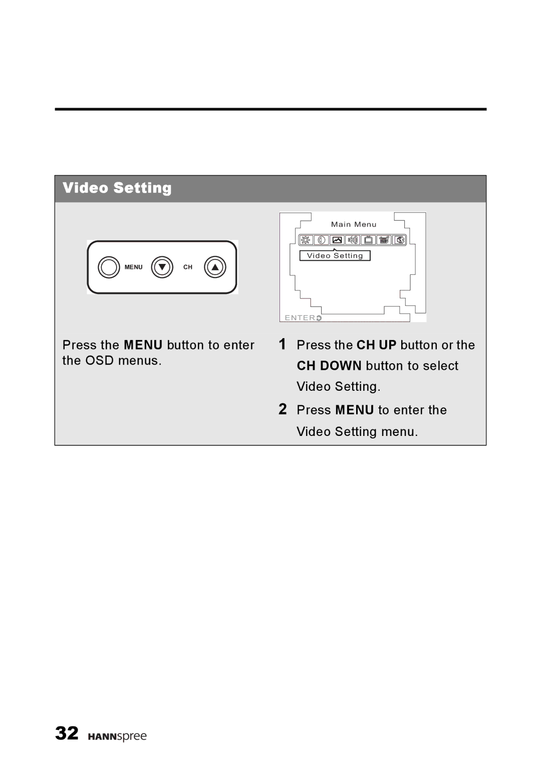 HANNspree F660-10A1 manual Video Setting 