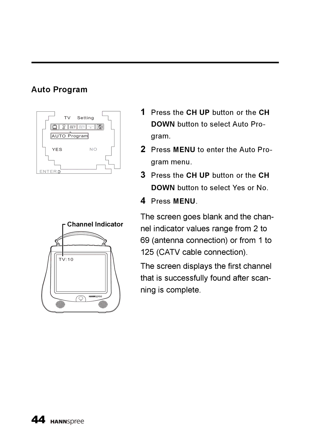 HANNspree F660-10A1 manual Auto Program 