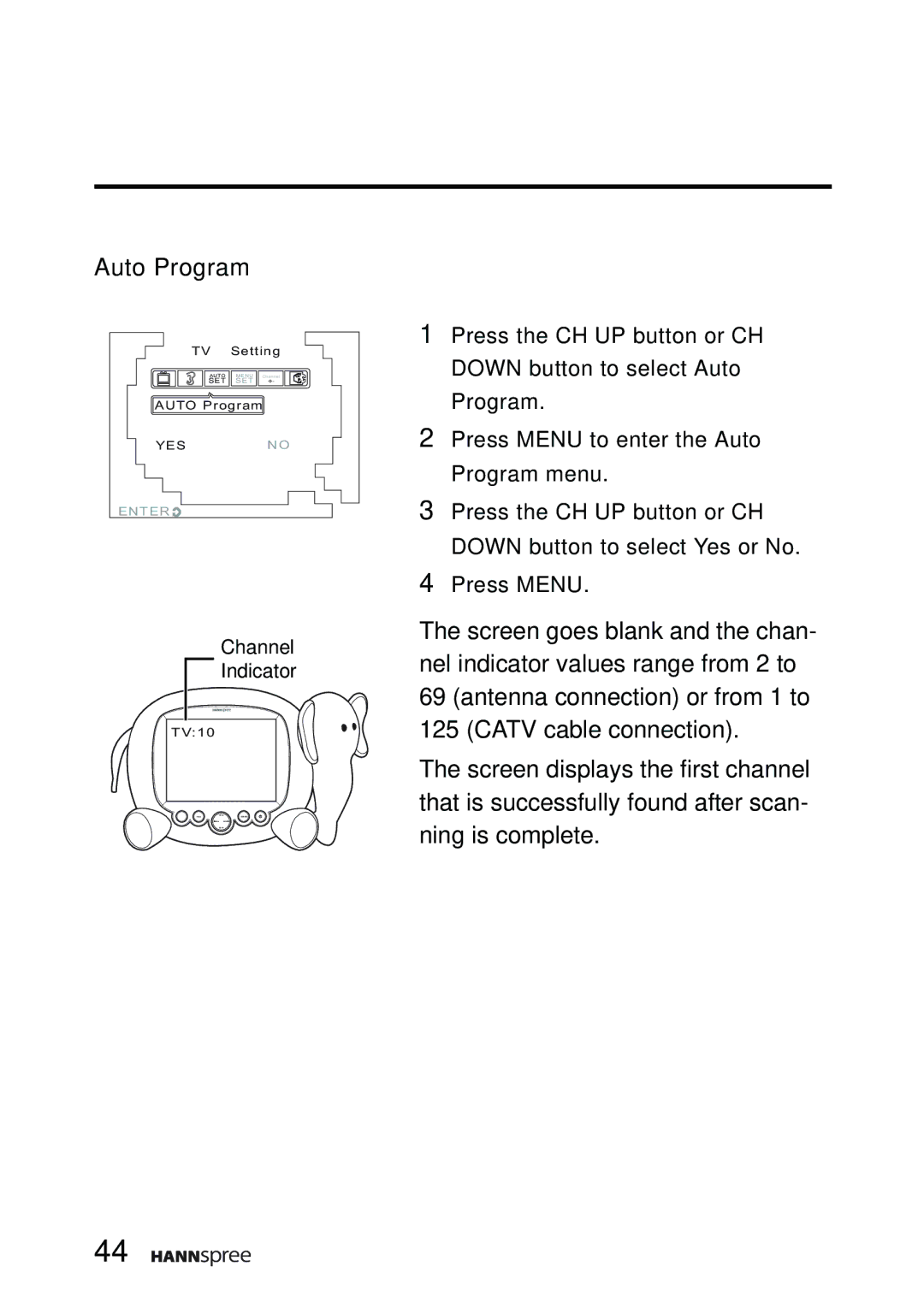 HANNspree K206-10A1 user manual Auto Program 