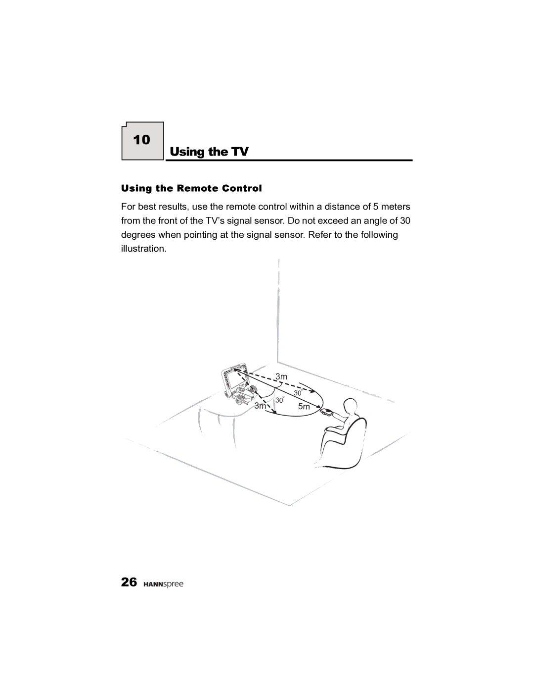 HANNspree K215-10A1 user manual Using the TV, Using the Remote Control 