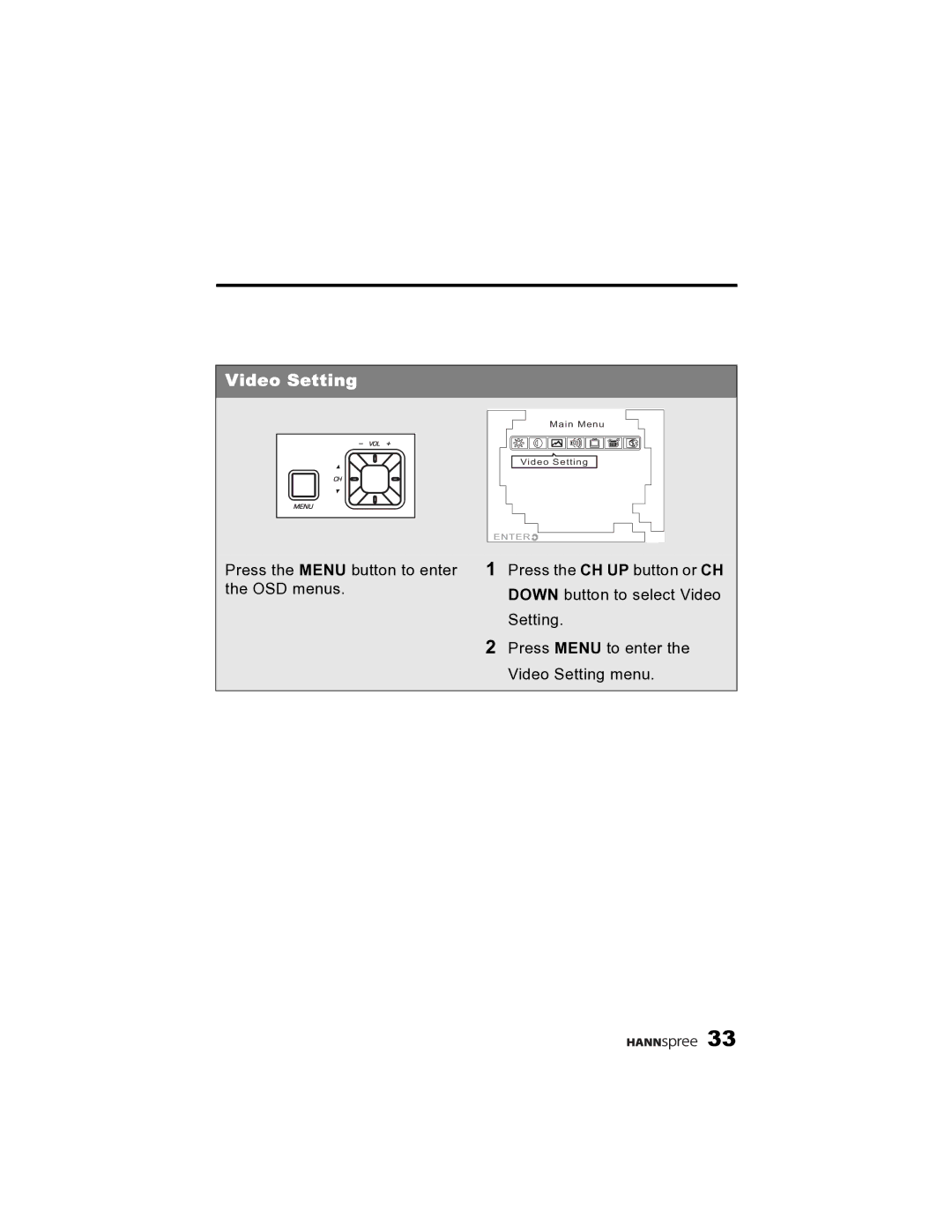 HANNspree K215-10A1 user manual Video Setting 