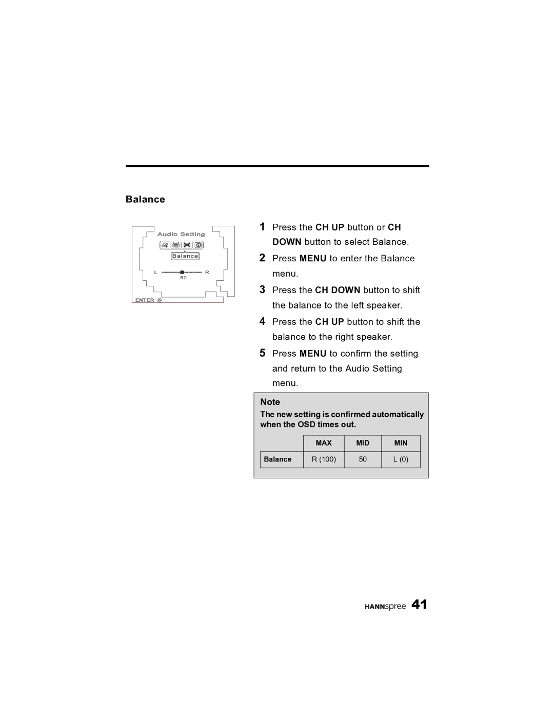 HANNspree K215-10A1 user manual Balance 