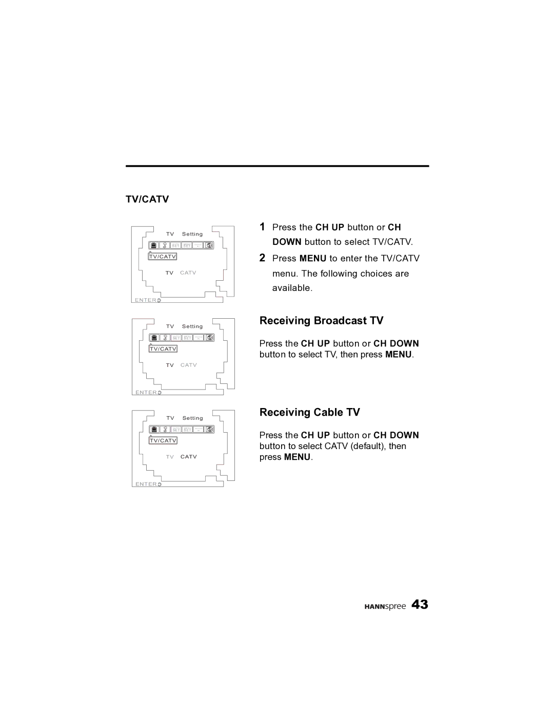 HANNspree K215-10A1 user manual Receiving Broadcast TV 