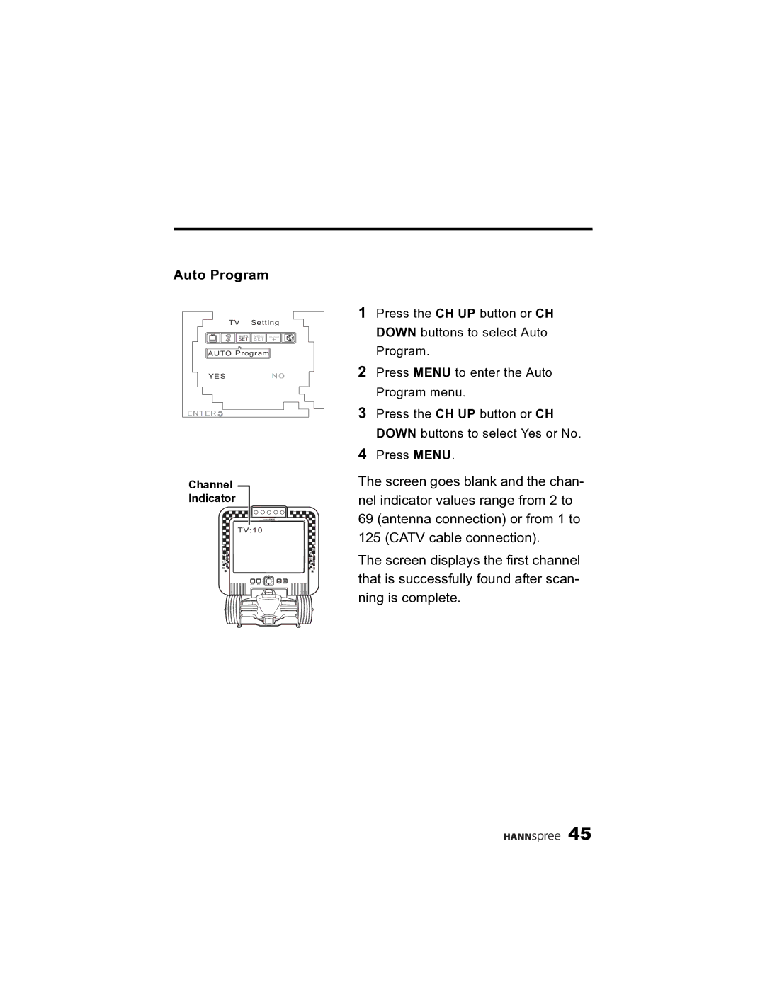 HANNspree K215-10A1 user manual Auto Program 