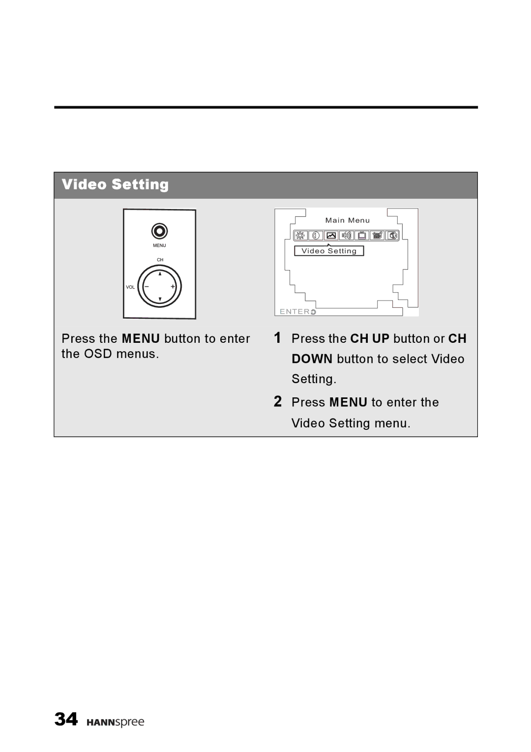 HANNspree K223-10A1 user manual Video Setting 