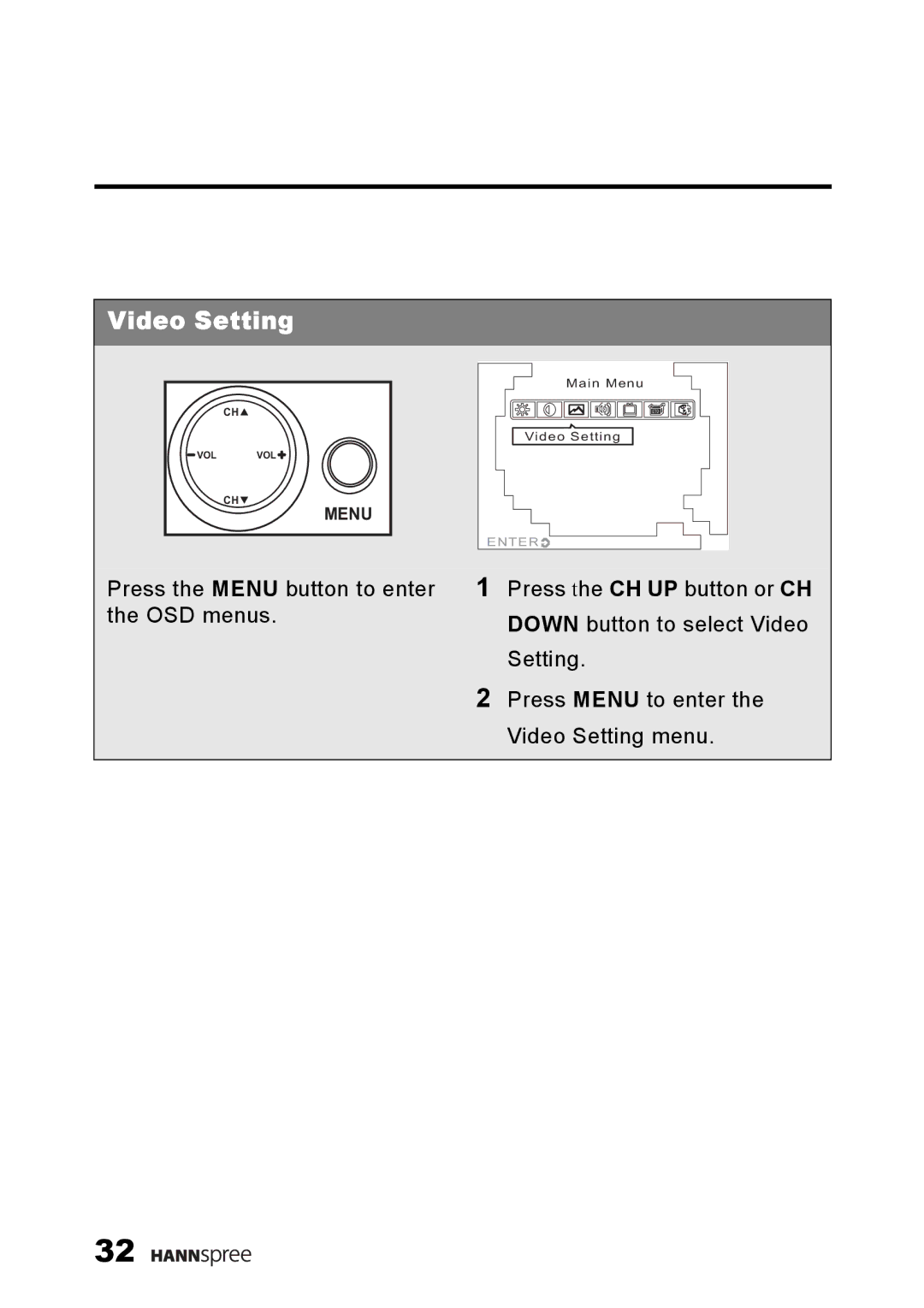 HANNspree K226-10A1 user manual Video Setting 