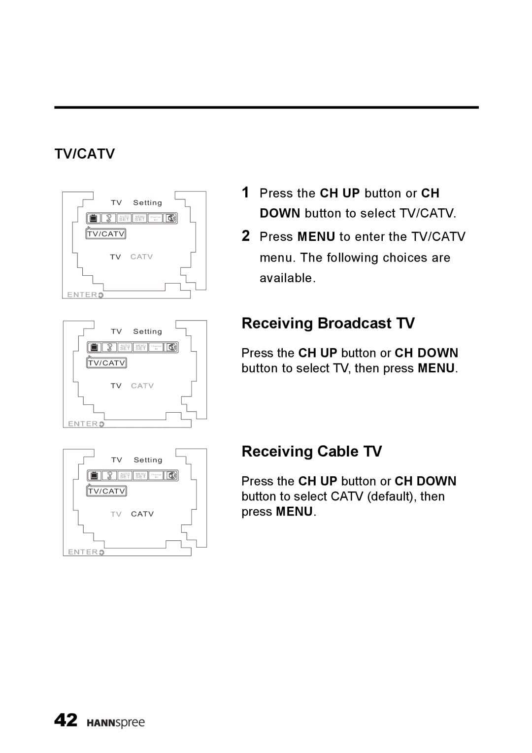 HANNspree K226-10A1 user manual Receiving Broadcast TV 