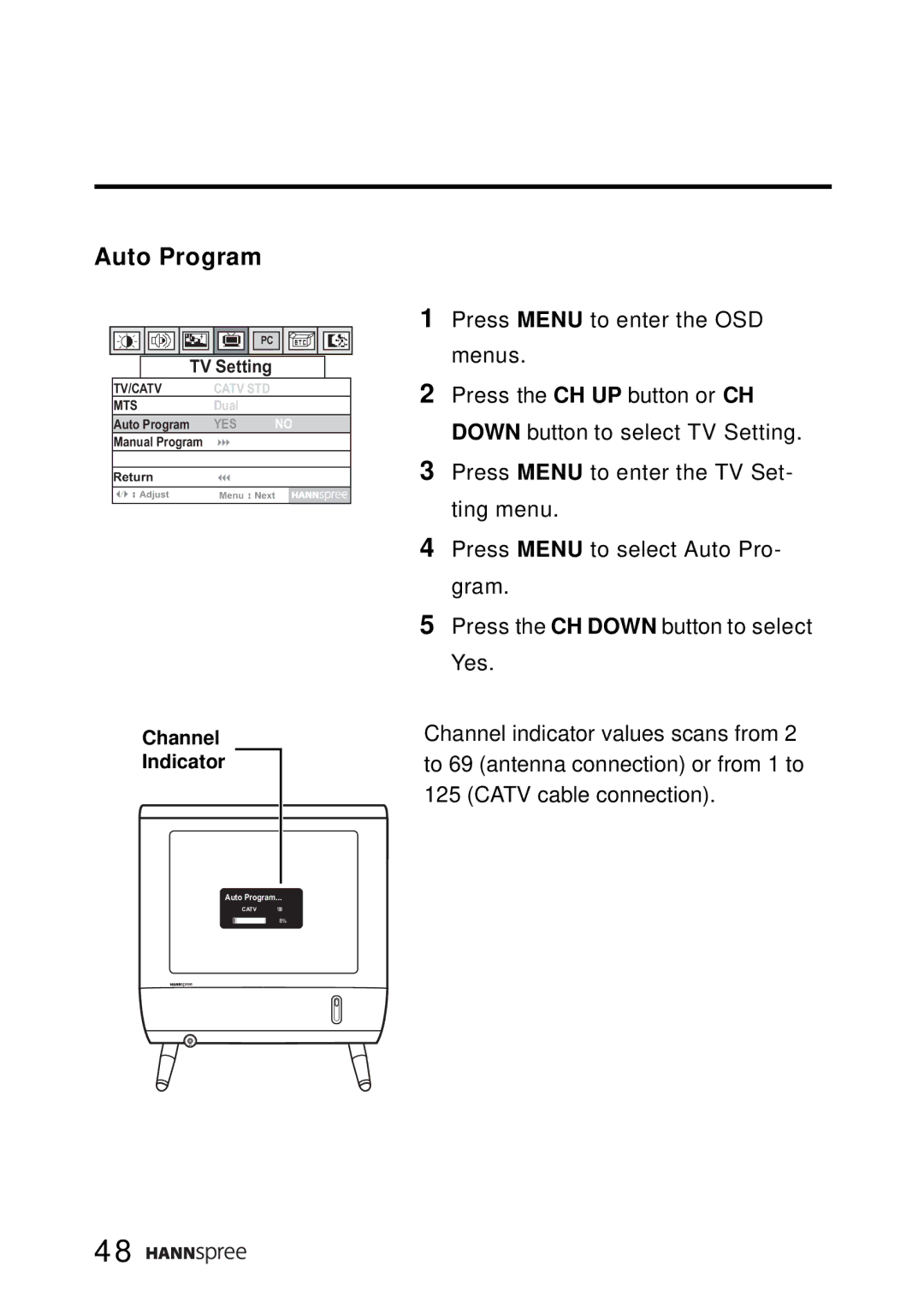 HANNspree LT0B-15A1 user manual Auto Program 