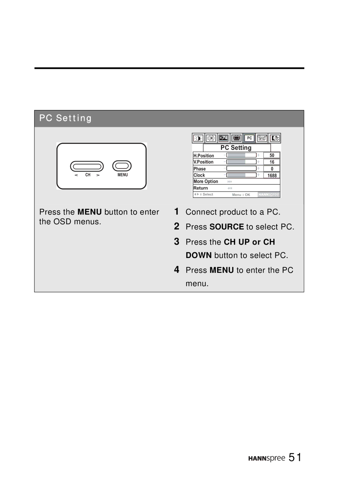 HANNspree LT0B-15A1 user manual PC Setting 