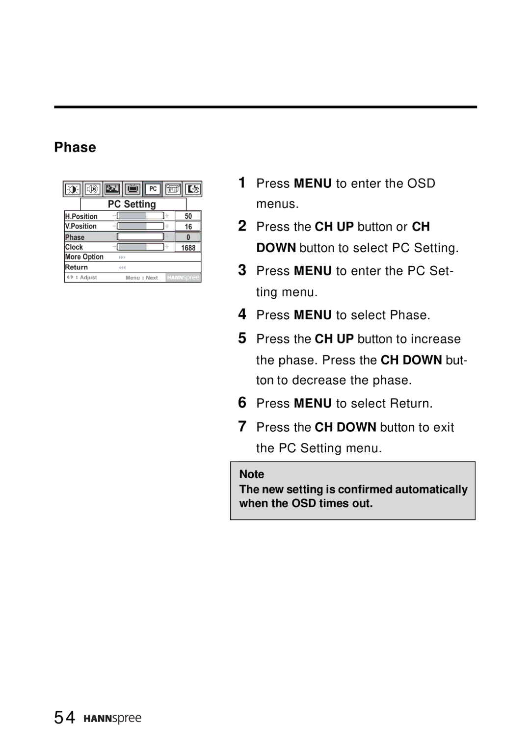 HANNspree LT0B-15A1 user manual Phase 