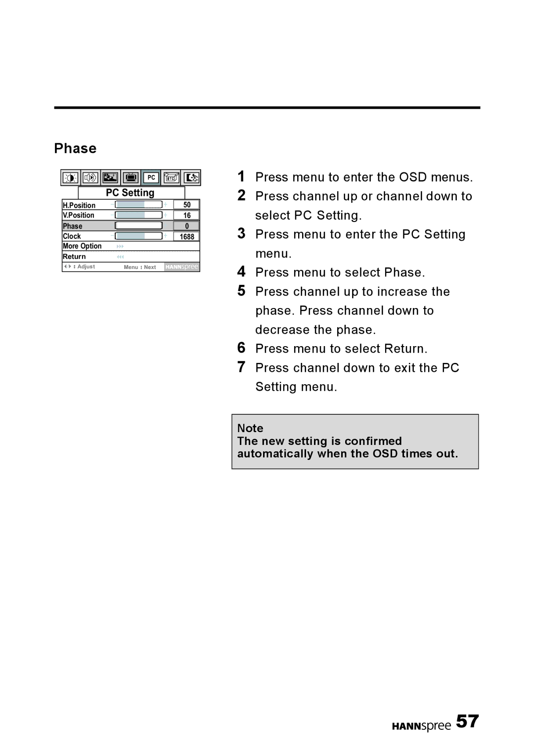 HANNspree LT0B-15U1-000 user manual Phase 