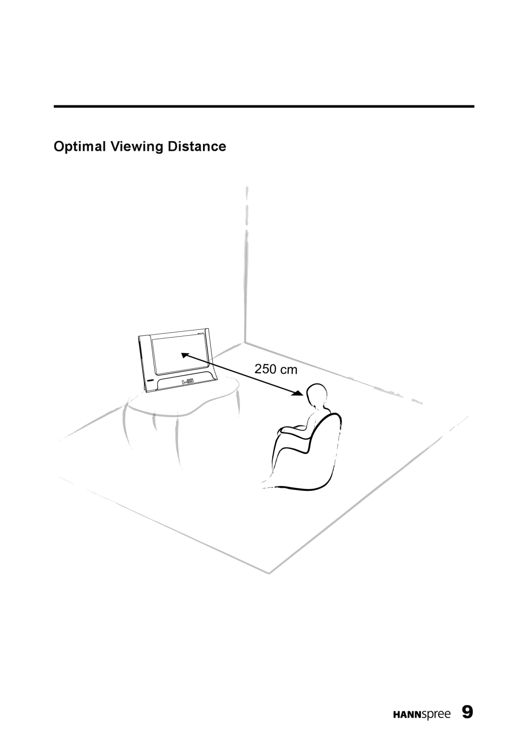 HANNspree LT11-23A1 user manual Optimal Viewing Distance 