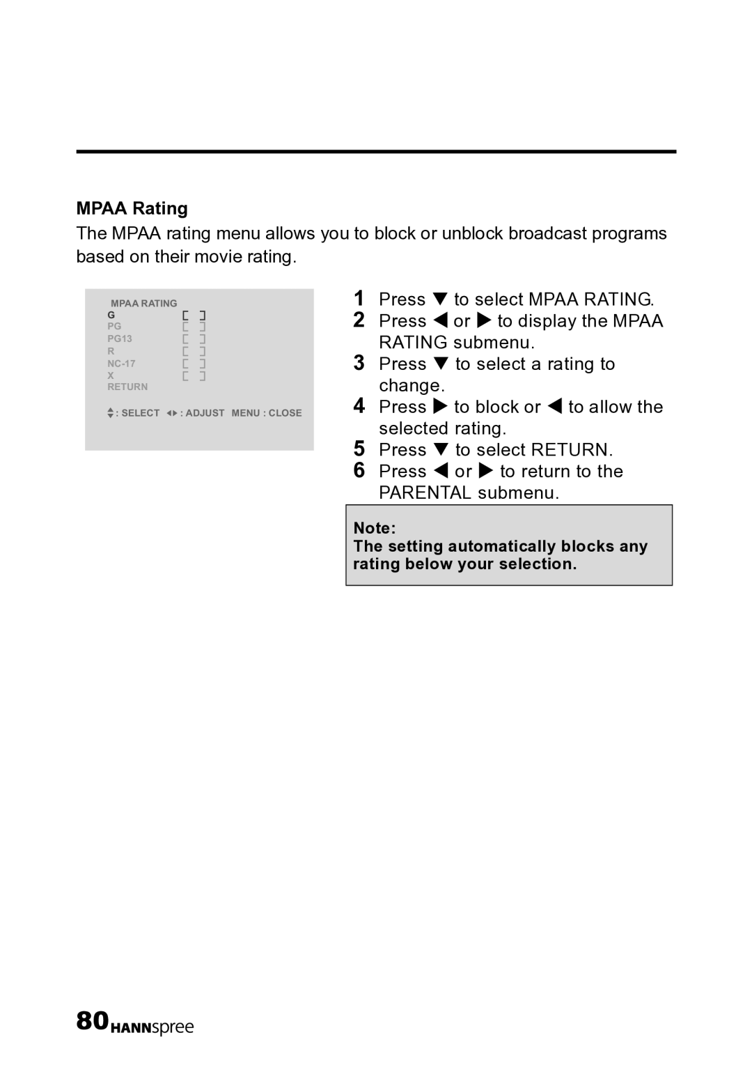 HANNspree LT12-23U1-000 user manual Mpaa Rating 