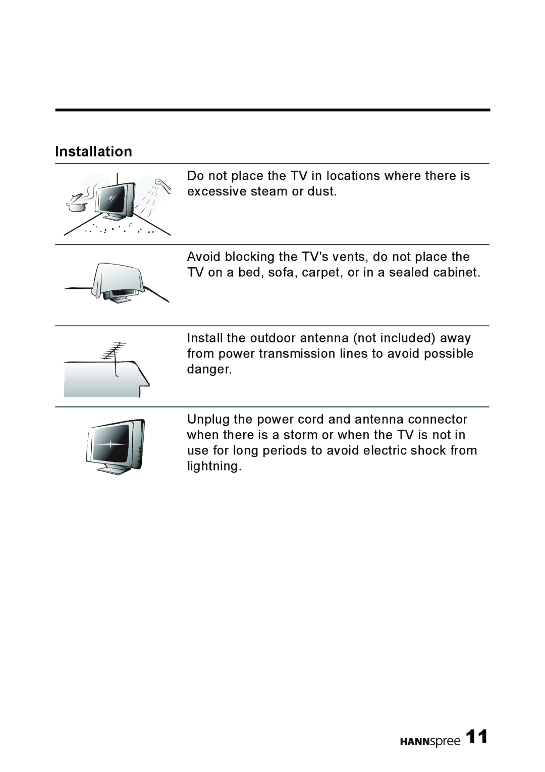 HANNspree MAK-000011 user manual Installation 