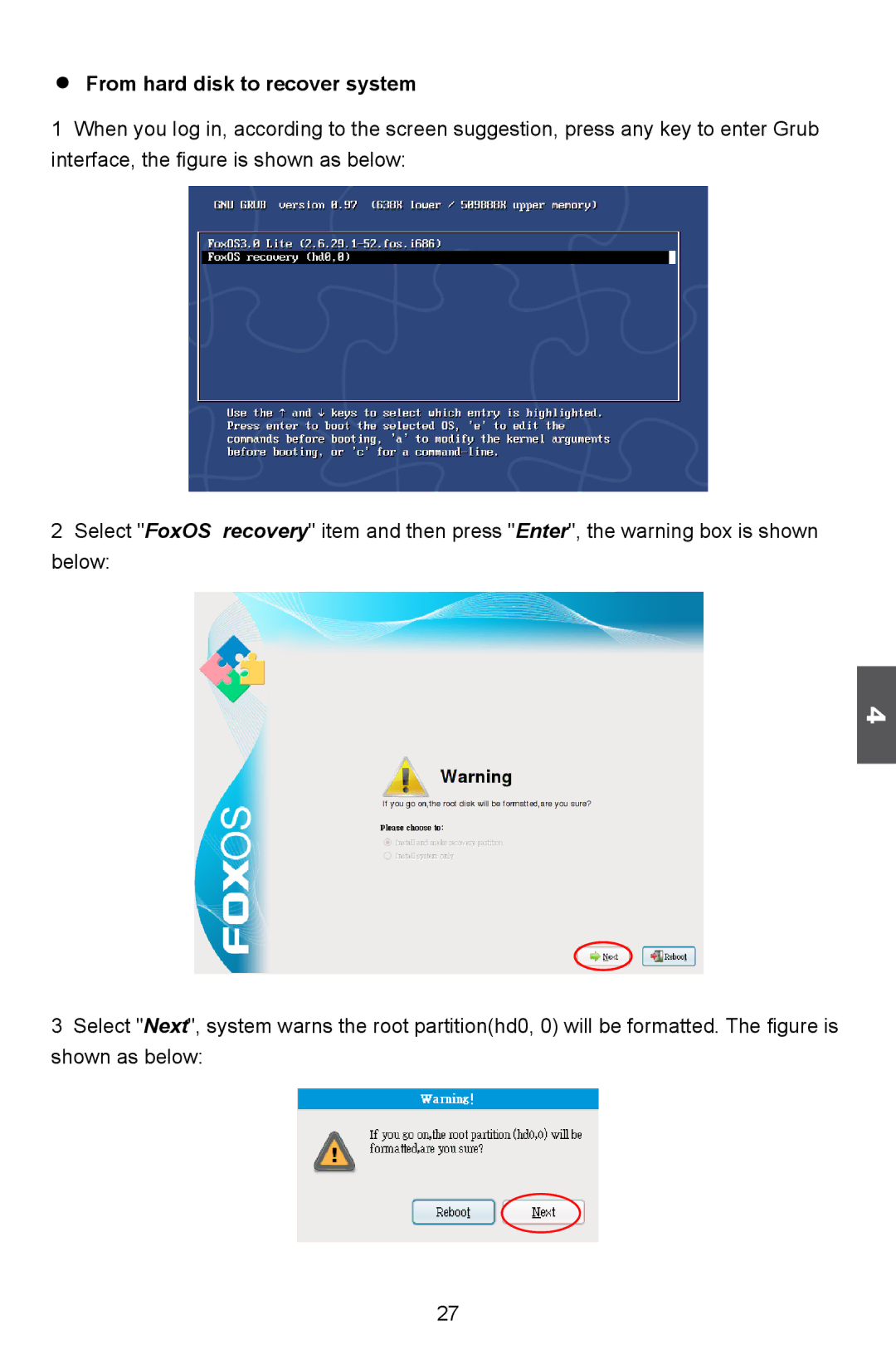 HANNspree SN12E2 manual From hard disk to recover system 