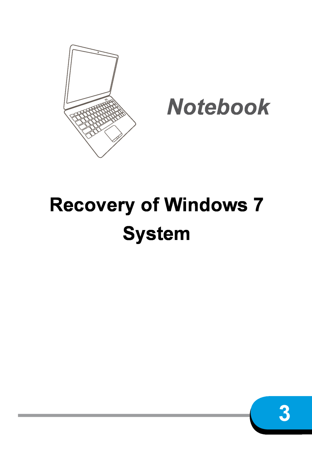 HANNspree SN12E2 manual Recovery of Windows System, Notebook 
