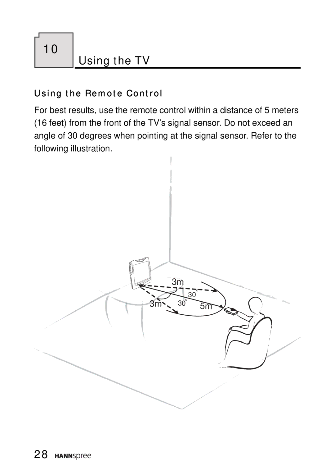 HANNspree ST02-15A1 user manual Using the TV, Using the Remote Control 