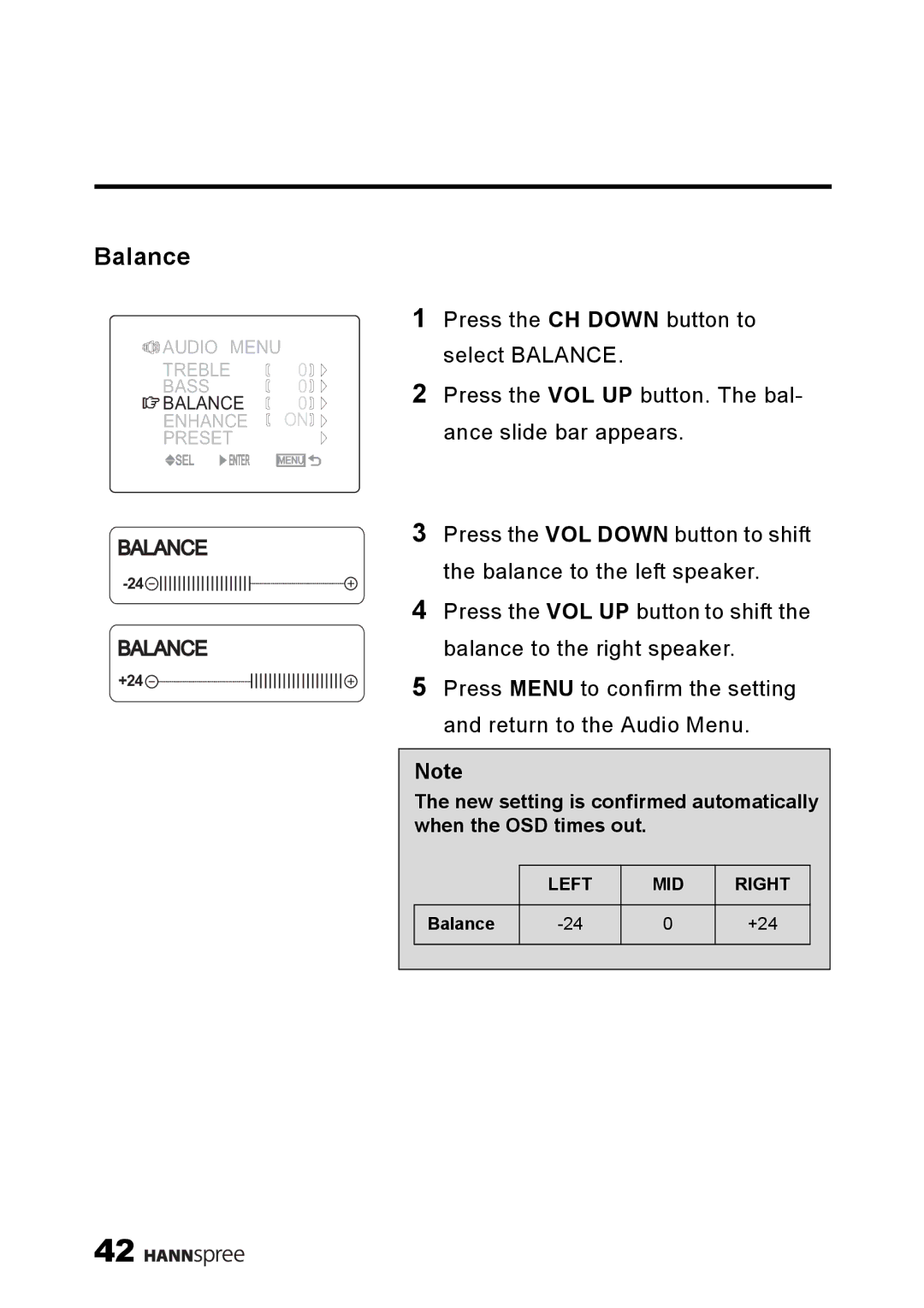 HANNspree ST08-10A1 user manual Balance 