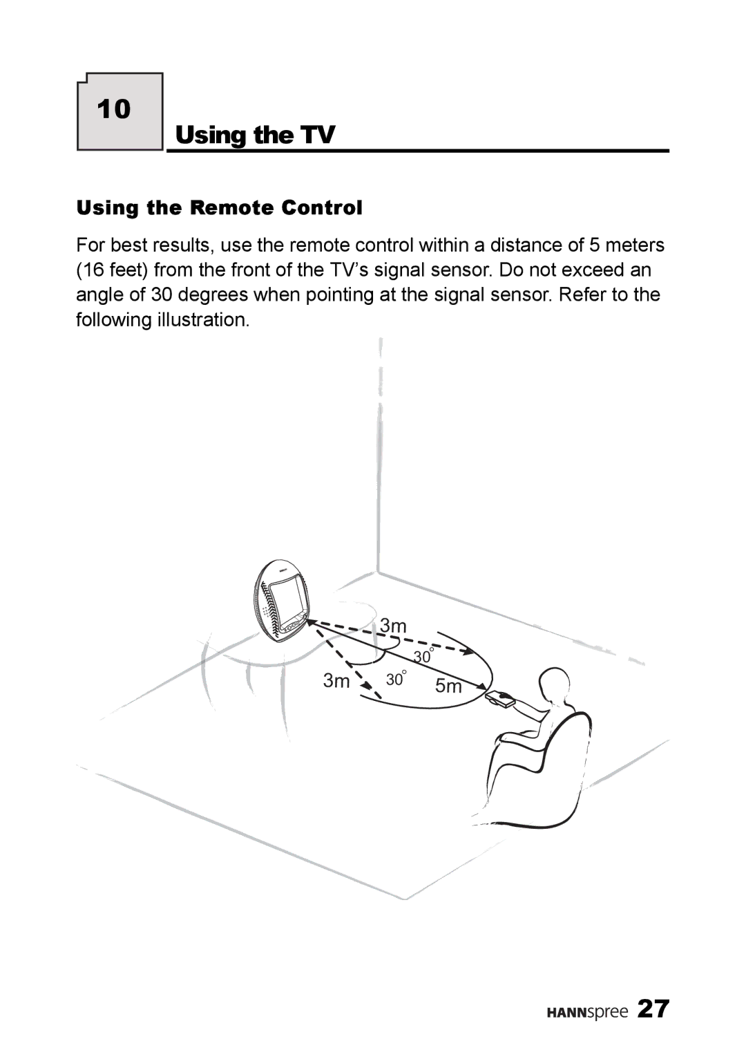 HANNspree ST09-10A1 user manual Using the TV, Using the Remote Control 