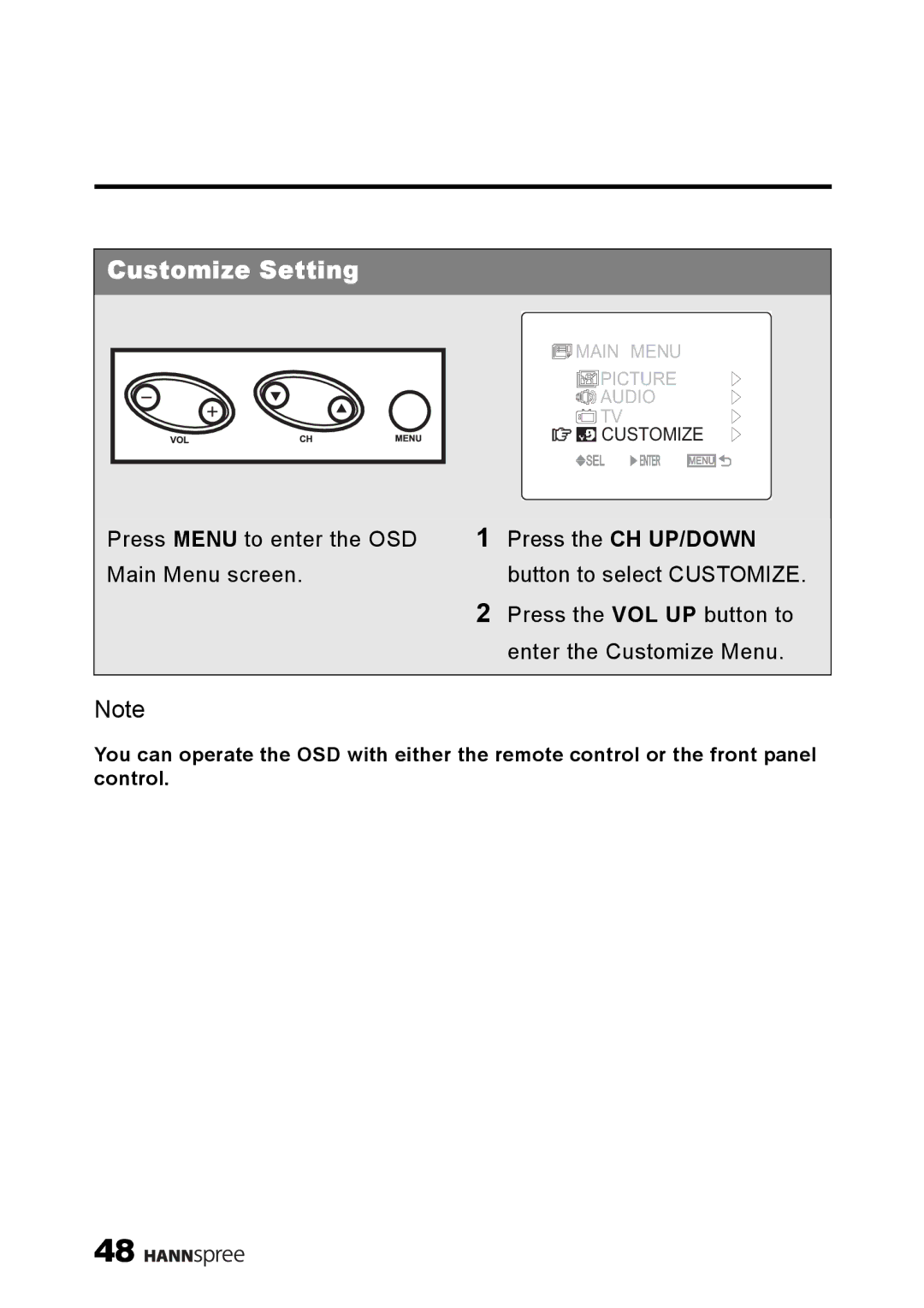 HANNspree ST09-10A1 user manual Customize Setting 