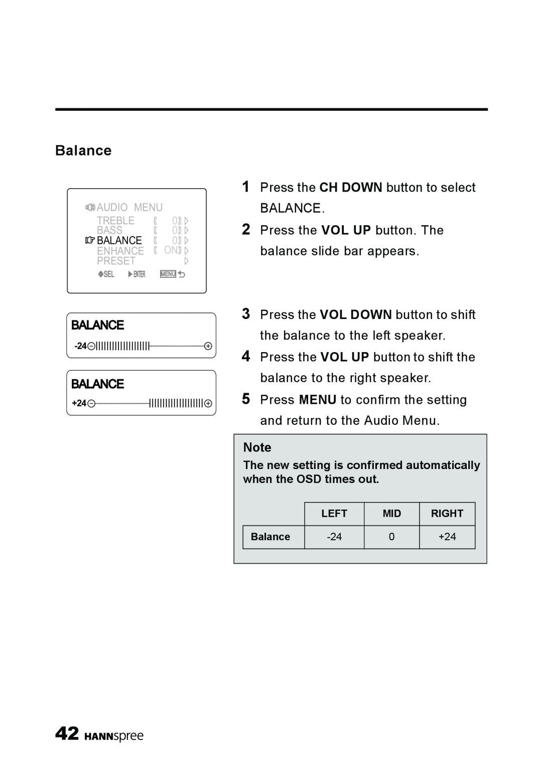HANNspree ST09-10A1 user manual Balance 