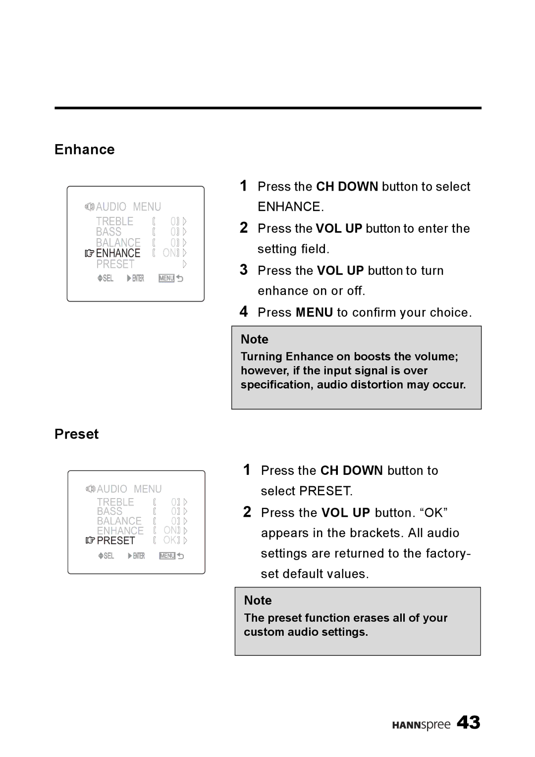 HANNspree ST54-10A1 user manual Enhance 