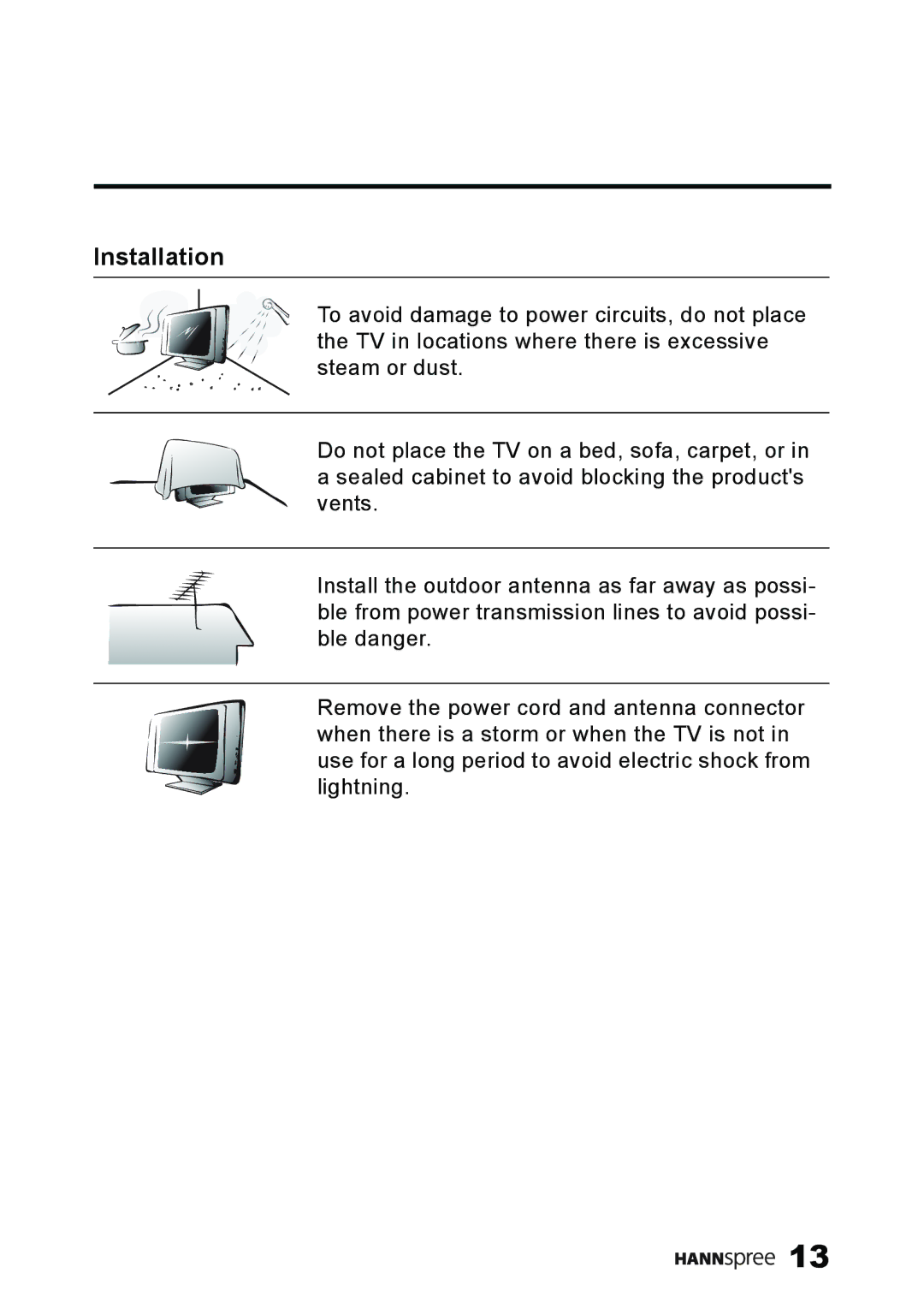 HANNspree ST59-23A1 user manual Installation 