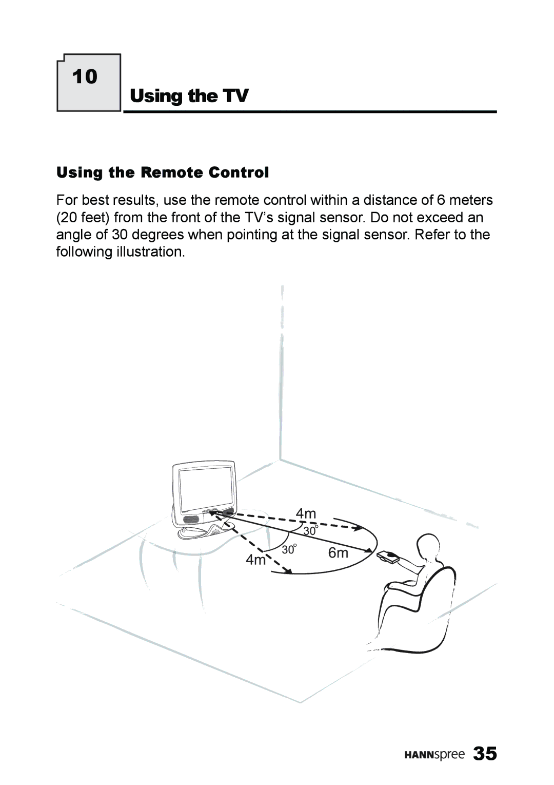 HANNspree ST59-23A1 user manual Using the TV, Using the Remote Control 