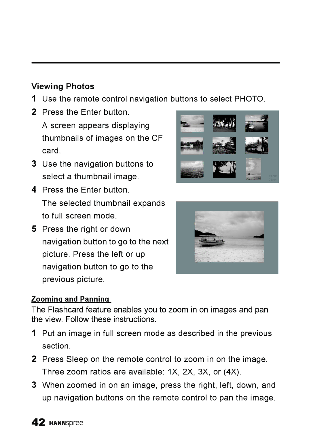 HANNspree ST59-23A1 user manual Viewing Photos 