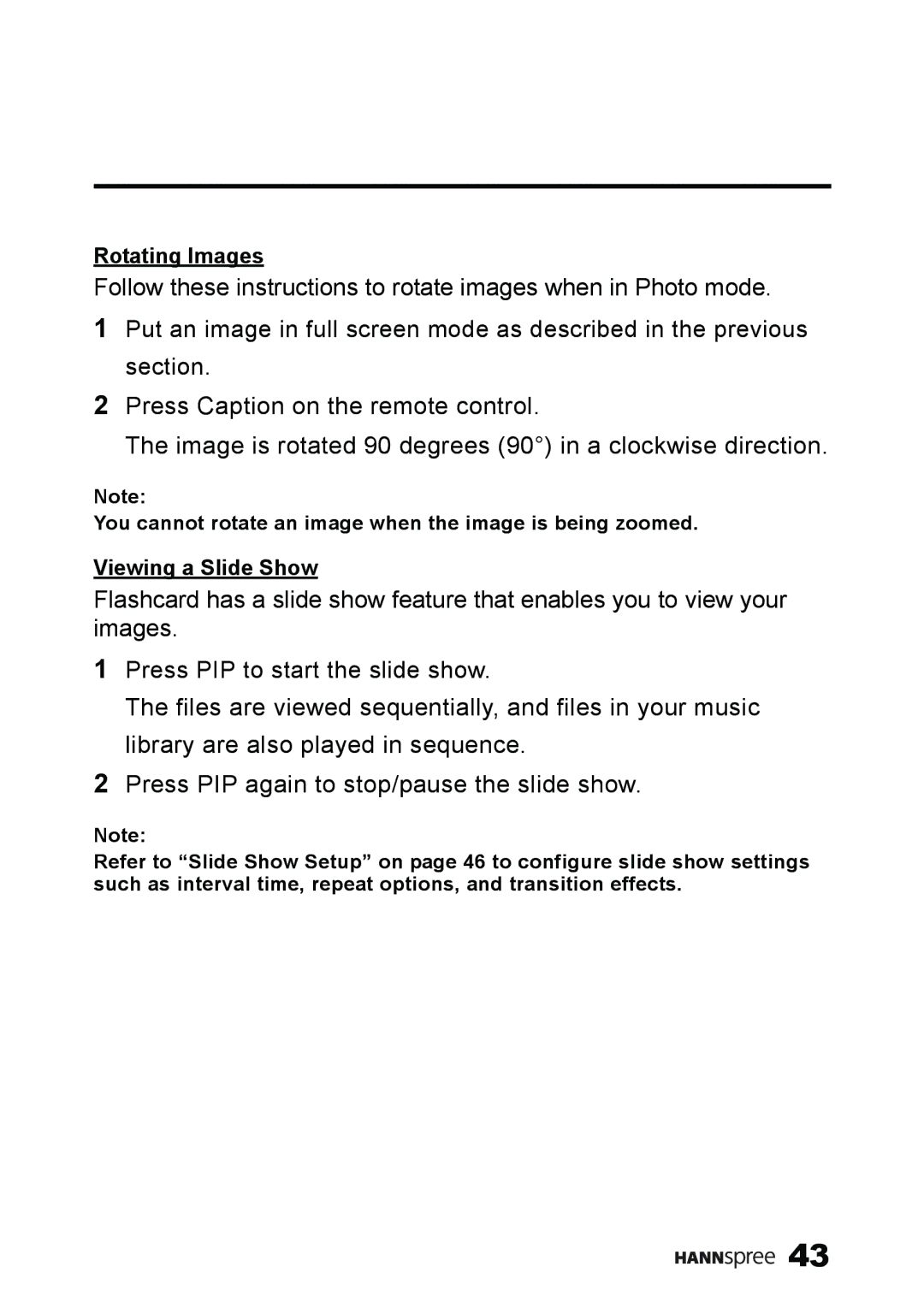 HANNspree ST59-23A1 user manual Rotating Images 