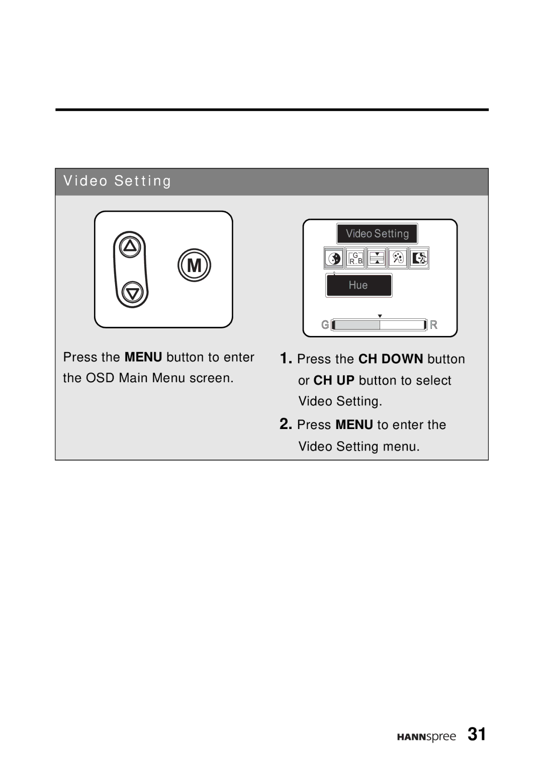 HANNspree WT04-12A1 user manual Video Setting 